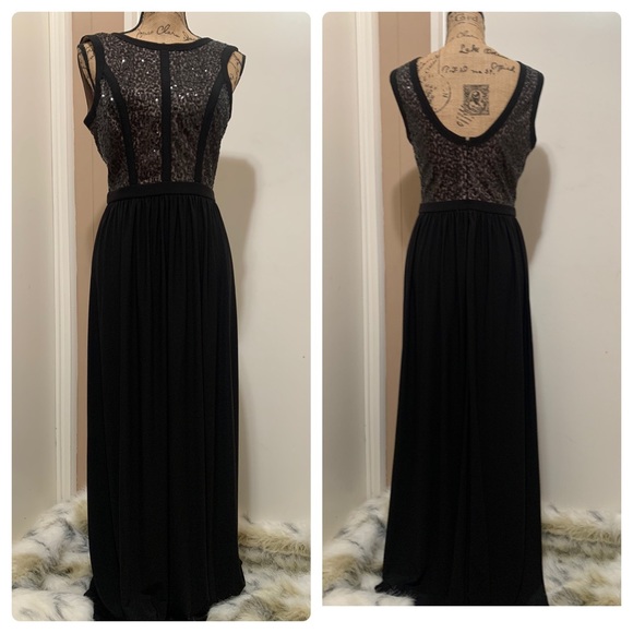 nightaway Dresses & Skirts - Nightway Womens Dress Black Maxi Embellished 8